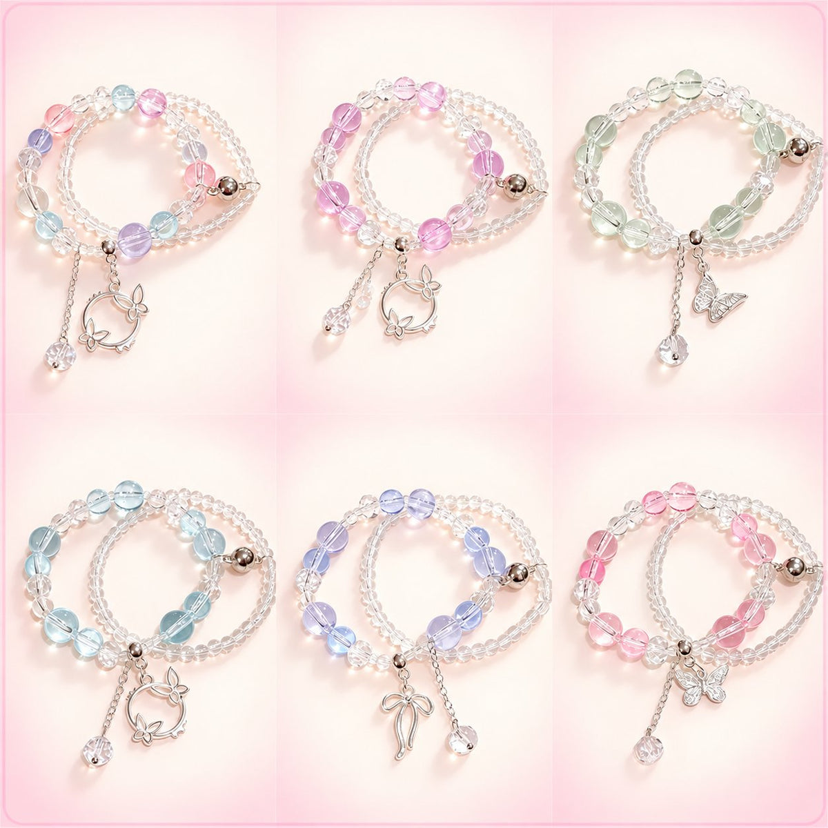 Colourful beaded bracelets from MGB Loki Lucky Bags