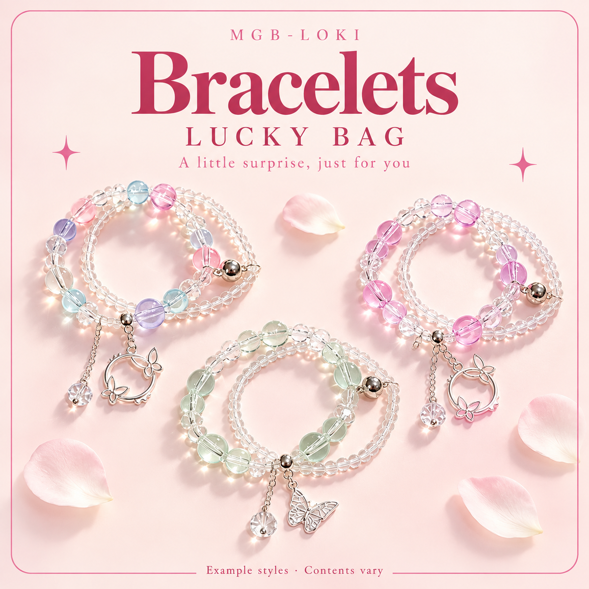 MGB Loki Bracelet Lucky Bag — example styles, contents vary