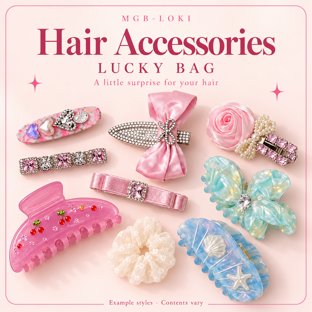 MGB Loki Hair Accessories Lucky Bag — example styles, contents vary
